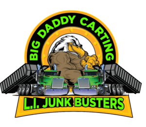 a logo with a cartoon of a eagle and a truck