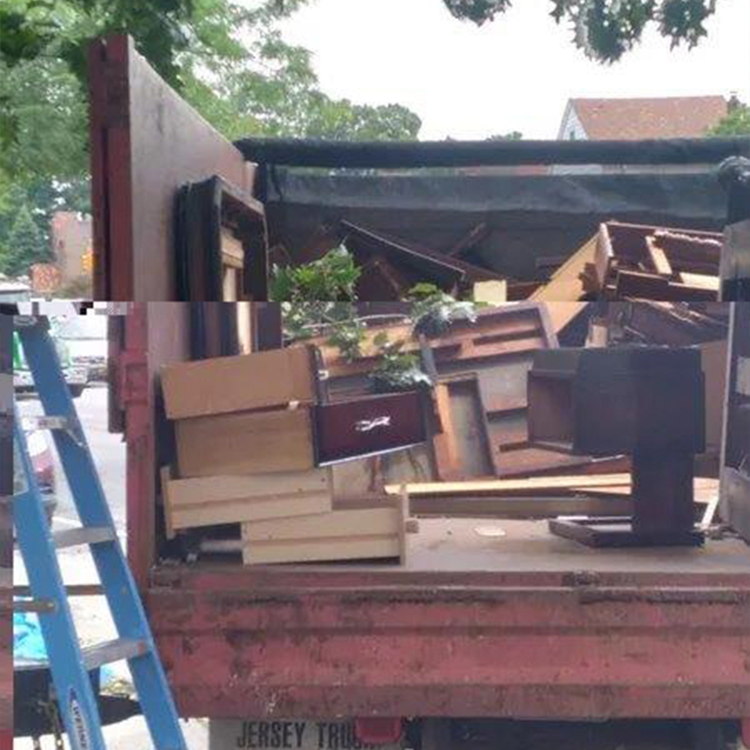 a truck full of furniture